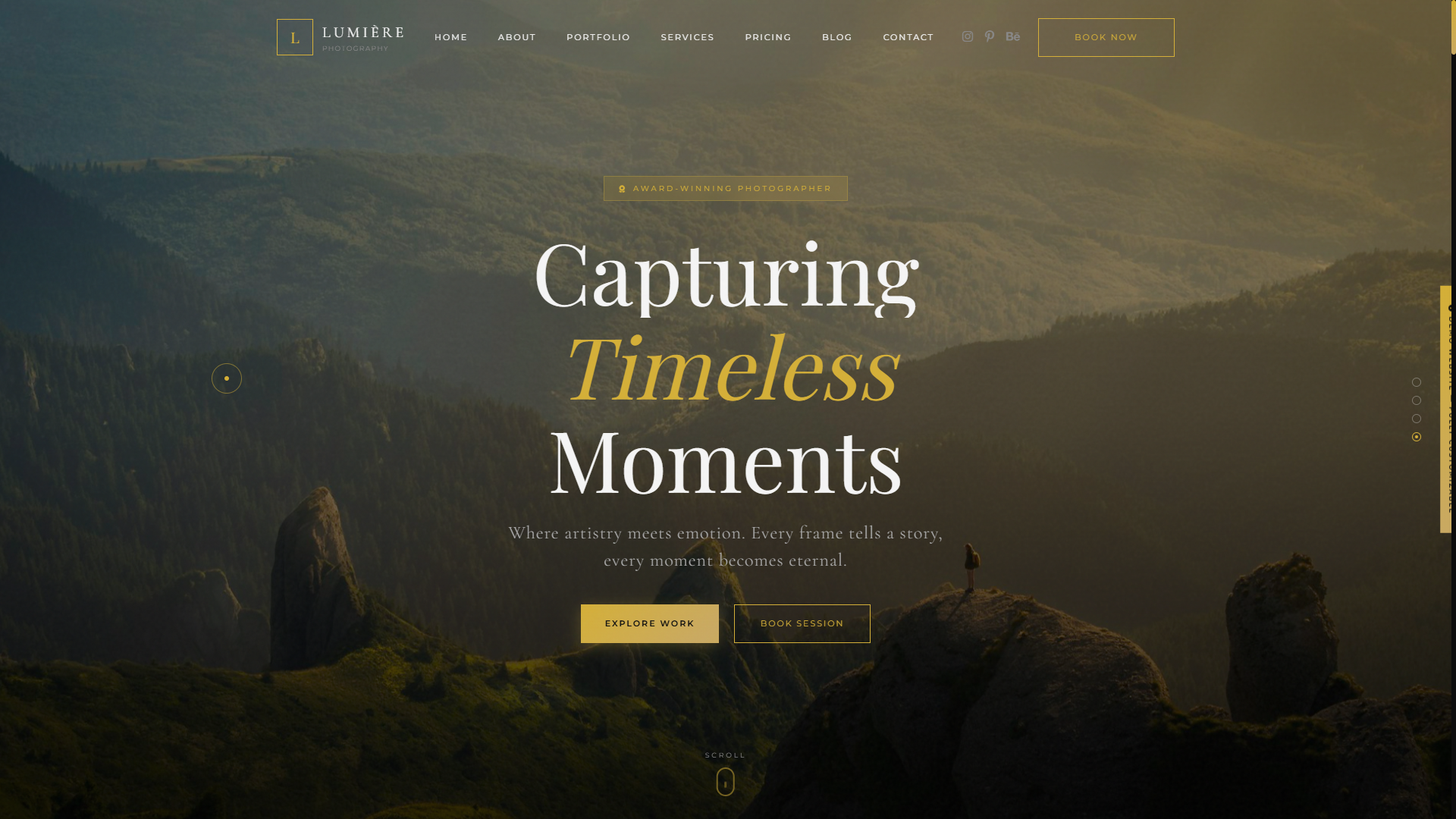 Professional Photographer site